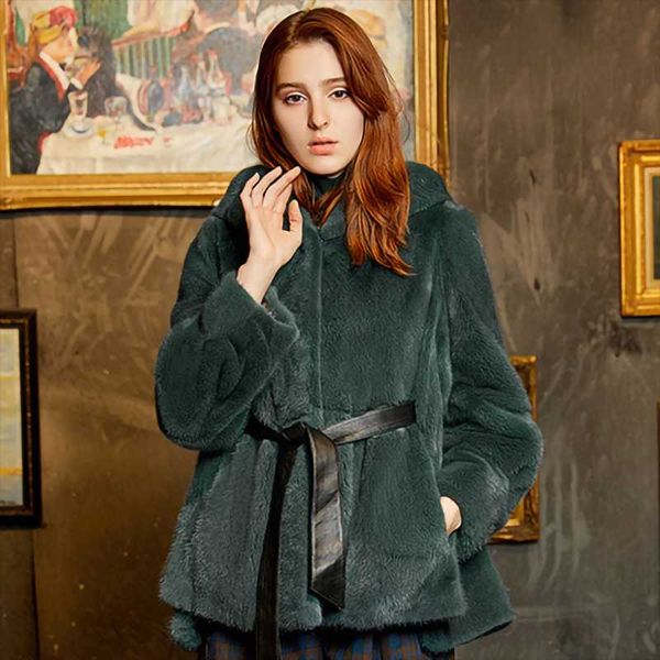 women's fur & faux ur real mink jacket whole skin for women natural coats with hood winter luxury outwear, Black
women's fur & faux ur real mink jacket whole skin for women natural coats with hood winter luxury outwear, Black