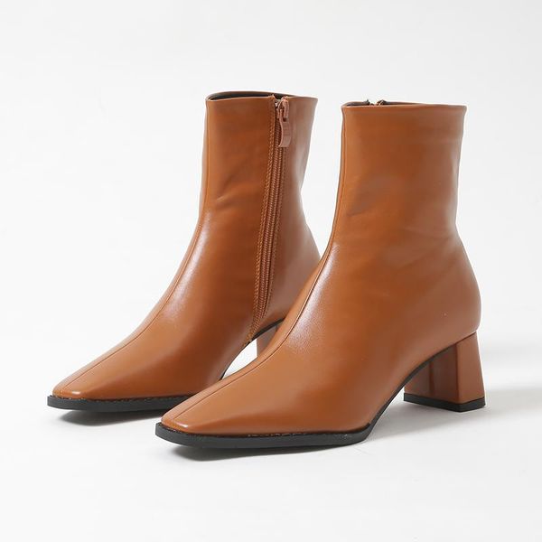 boots 2021 autumn winter women comfortable thick heeled soft leather ankle heels office lady short, Black
boots 2021 autumn winter women comfortable thick heeled soft leather ankle heels office lady short, Black