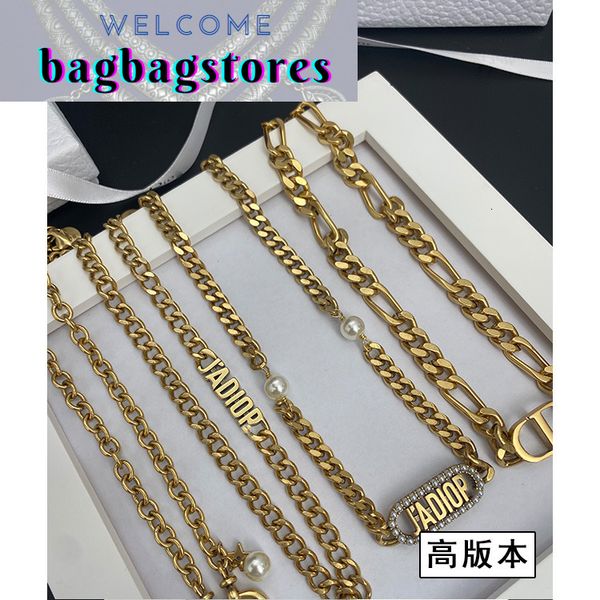 cd link bracelets jewelrylink chain family necklace women's niche design sense advanced light luxury letter pendant pearl metal, Black
cd link bracelets jewelrylink chain family necklace women's niche design sense advanced light luxury letter pendant pearl metal, Black