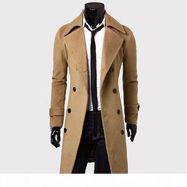 wholesale- mens trench coat 2020 new fashion men long coat autumn winter double-breasted windproof slim trench coat men, Tan;black
wholesale- mens trench coat 2020 new fashion men long coat autumn winter double-breasted windproof slim trench coat men, Tan;black
