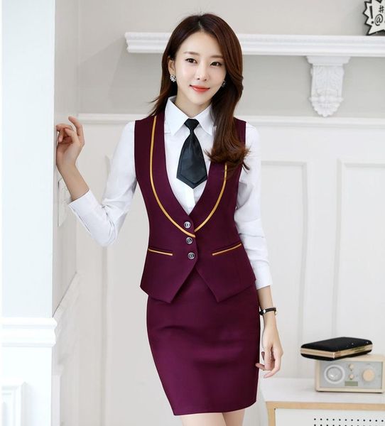 women's vests fashion red vest & waistcoat women business suits 2 piece skirt and sets ladies office uniform designs, Black;white
women's vests fashion red vest & waistcoat women business suits 2 piece skirt and sets ladies office uniform designs, Black;white