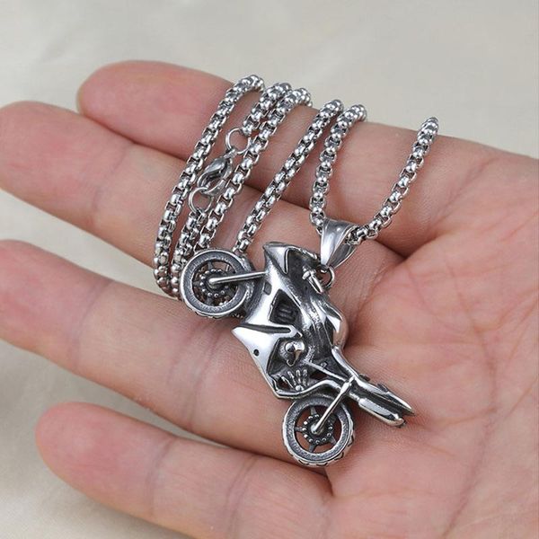 pendant necklaces motorcycle necklace titanium stainless steel riding jewelry cool hip hop punk for men emo korean style, Silver
pendant necklaces motorcycle necklace titanium stainless steel riding jewelry cool hip hop punk for men emo korean style, Silver