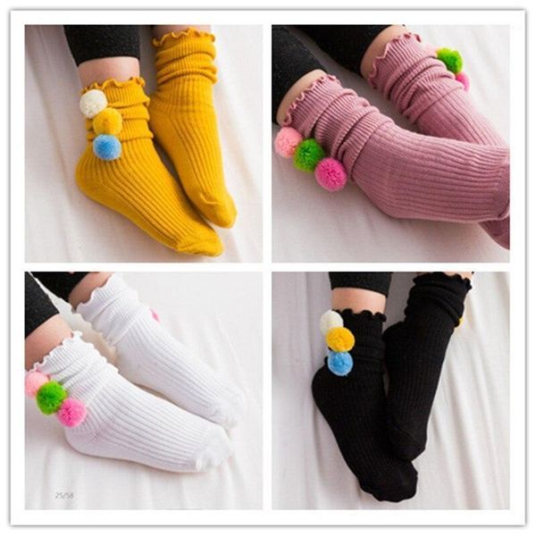 cotton girls socks with hairball tube for girl cute born baby sock long autumn winter children warm kids, Pink;yellow
cotton girls socks with hairball tube for girl cute born baby sock long autumn winter children warm kids, Pink;yellow