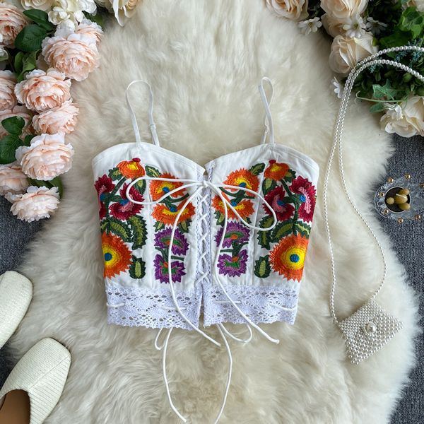 2021 bohemian summer women tank sleeveless boho chic embroidery flower vest for female drawstring lace 29cr, White
2021 bohemian summer women tank sleeveless boho chic embroidery flower vest for female drawstring lace 29cr, White