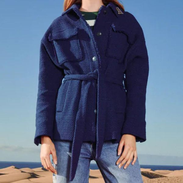 women's jackets blue pocket woolen shirt jacket 2021 casual woman loose fashion ladies autumn long sleeve thick blouse coat female outw, Black;brown
women's jackets blue pocket woolen shirt jacket 2021 casual woman loose fashion ladies autumn long sleeve thick blouse coat female outw, Black;brown