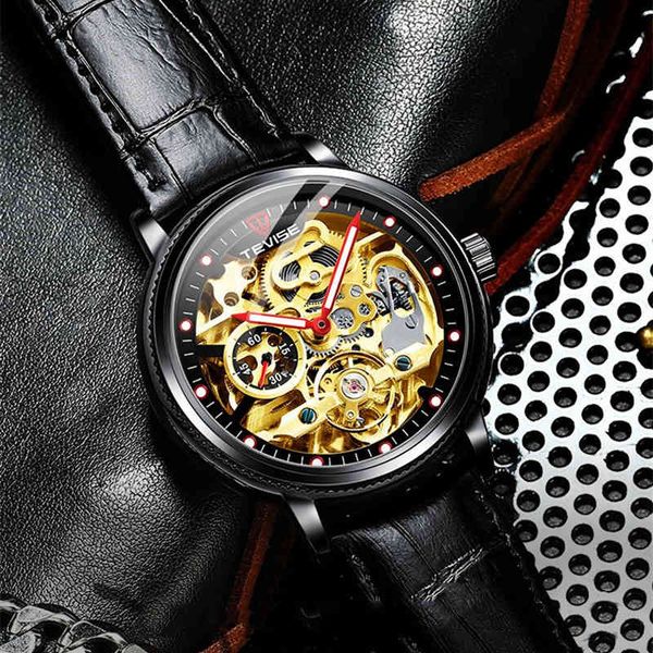 men's watches tevise fashion skeleton mechanical black leather masculino relogio drop shipping, Slivery;brown
men's watches tevise fashion skeleton mechanical black leather masculino relogio drop shipping, Slivery;brown