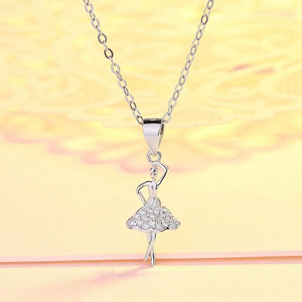 chains s925 sterling silver necklace pendant cute princess ballerina super flash diamond clavicle chain female jewelry
chains s925 sterling silver necklace pendant cute princess ballerina super flash diamond clavicle chain female jewelry