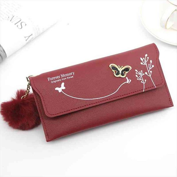 women wallets phone clutch bag purses long pu leather female coin pocket card holder wool ball ladies, Red;black
women wallets phone clutch bag purses long pu leather female coin pocket card holder wool ball ladies, Red;black