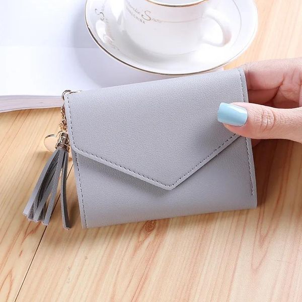 wallets women's tassel wallet fashion short coin purse pu leather money bag ladies cash card holder female snap small mini clutch, Red;black
wallets women's tassel wallet fashion short coin purse pu leather money bag ladies cash card holder female snap small mini clutch, Red;black