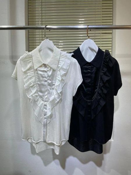 women's blouses & shirts casual knit 2021 autumn winter single breasted ruffles beading female vintage streetwear, White
women's blouses & shirts casual knit 2021 autumn winter single breasted ruffles beading female vintage streetwear, White