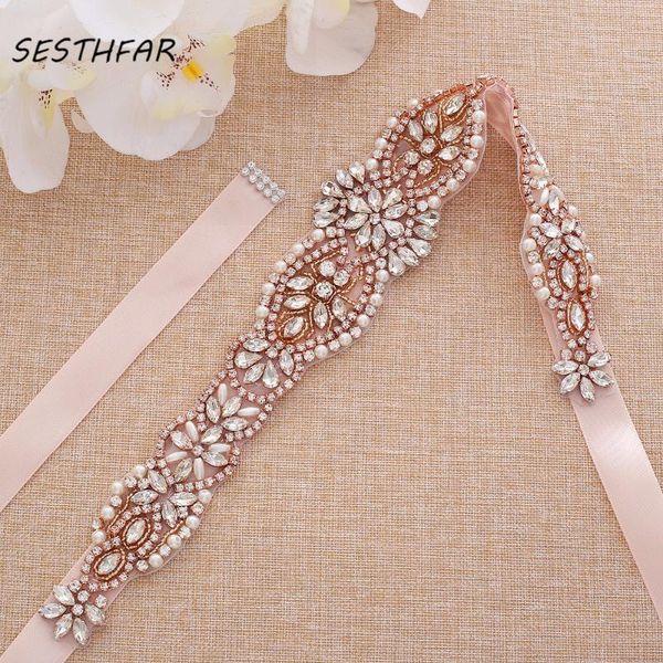 wedding sashes sesthfar rhinestones belt luxury bridal dress hand beaded crystal for accessories, White
wedding sashes sesthfar rhinestones belt luxury bridal dress hand beaded crystal for accessories, White