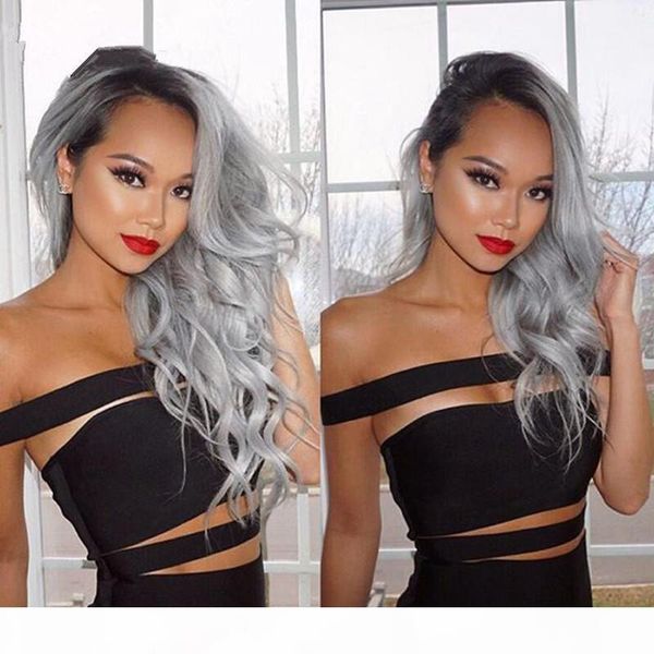 1b grey ombre lace front wigs with dark roots glueless full lace wigs with baby hair bleached knots high ponytail, Black;brown
1b grey ombre lace front wigs with dark roots glueless full lace wigs with baby hair bleached knots high ponytail, Black;brown