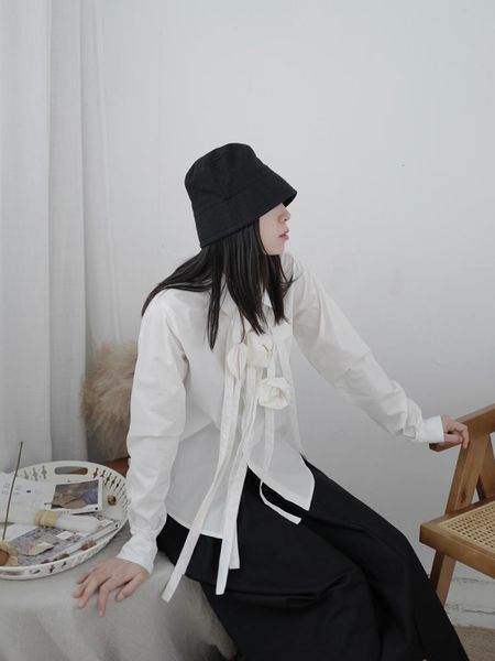 women's blouses & shirts superaen 2021 janpan style black white shirt flower asymmetric design turn-down collar long sleeve blouse
women's blouses & shirts superaen 2021 janpan style black white shirt flower asymmetric design turn-down collar long sleeve blouse