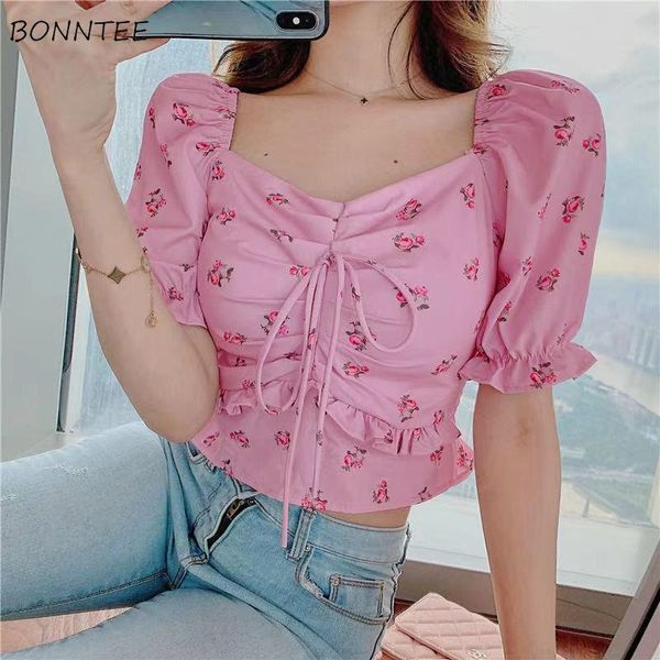 women's blouses & shirts lovely blouse women puff sleeve summer korean style cozy square collar slim printed fashion casual party girls, White
women's blouses & shirts lovely blouse women puff sleeve summer korean style cozy square collar slim printed fashion casual party girls, White