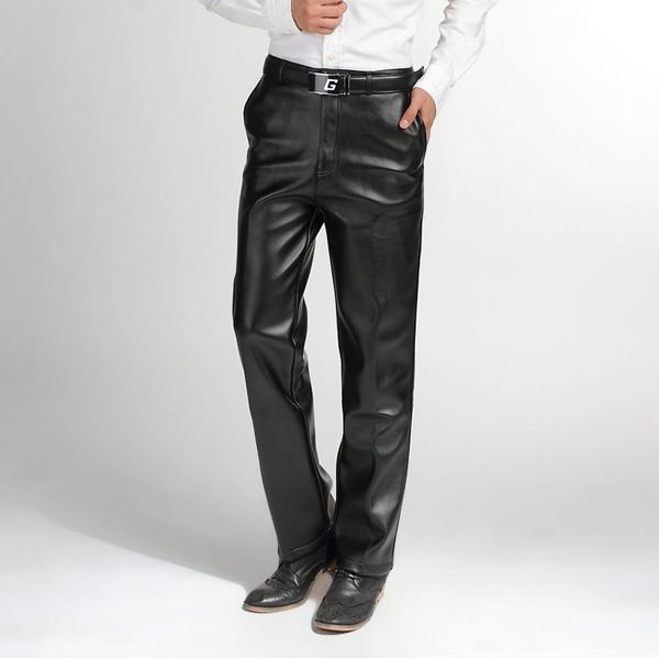 men's pants 2021 arrival man pu leather windproof clothing plus velvet thickening thermal autumn and winter size, Black
men's pants 2021 arrival man pu leather windproof clothing plus velvet thickening thermal autumn and winter size, Black