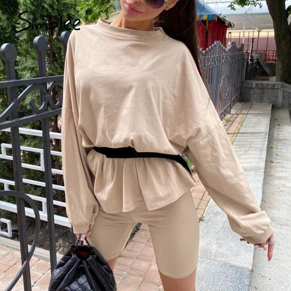 two piece dress simplee casual solid women's set with belt sports suit home fashion long sleeve spring and summer 2021, White
two piece dress simplee casual solid women's set with belt sports suit home fashion long sleeve spring and summer 2021, White