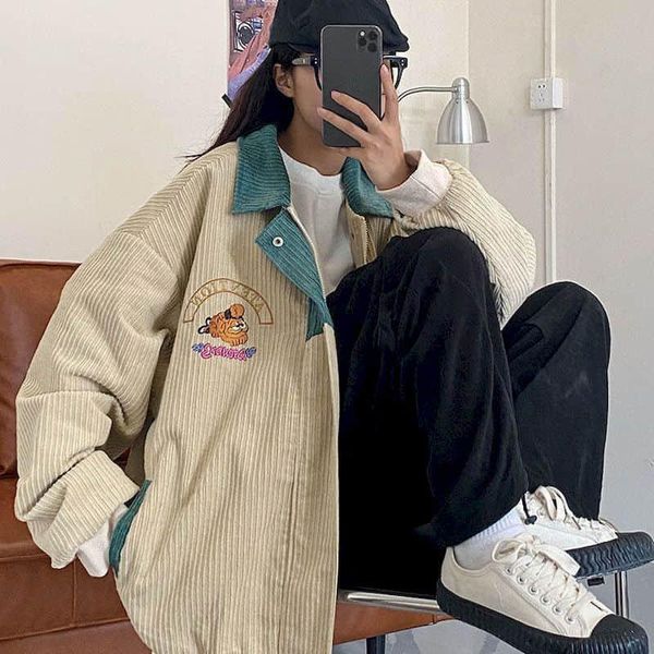 women's jackets corduroy jacket women 2021 spring autumn baseball uniform kawaii korean high street harajuku preppy style top, Black;brown
women's jackets corduroy jacket women 2021 spring autumn baseball uniform kawaii korean high street harajuku preppy style top, Black;brown