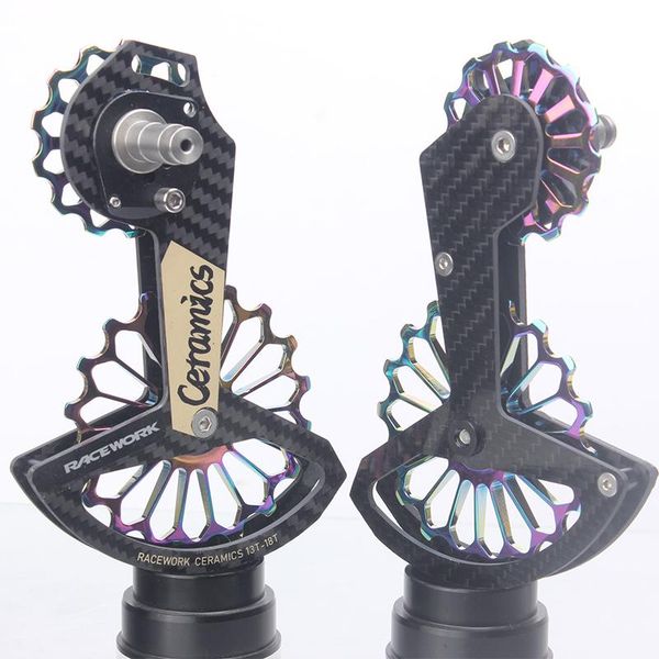 bike derailleurs carbon road bicycle ceramic rear derailleur 18t rainbow pulley guide wheel for ultegra 8000/8050/8070/9170/9150/910
bike derailleurs carbon road bicycle ceramic rear derailleur 18t rainbow pulley guide wheel for ultegra 8000/8050/8070/9170/9150/910