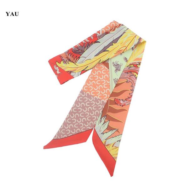 scarves 88cm*5cm printed small scarf women twill silk headband long bag accessories ribbon, Blue;gray
scarves 88cm*5cm printed small scarf women twill silk headband long bag accessories ribbon, Blue;gray