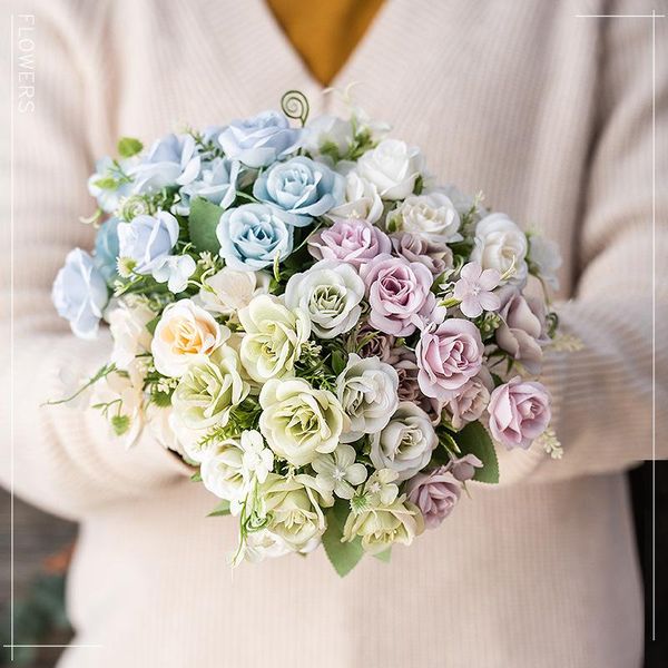 decorative flowers & wreaths artificial rose flower bouquet bridal hand-holding wedding accessories home decoration fake
decorative flowers & wreaths artificial rose flower bouquet bridal hand-holding wedding accessories home decoration fake
