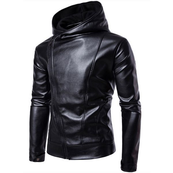 2021 new spring black hooded zipper coat long sleeve turtleneck men faux leather jacket 6l3a
2021 new spring black hooded zipper coat long sleeve turtleneck men faux leather jacket 6l3a