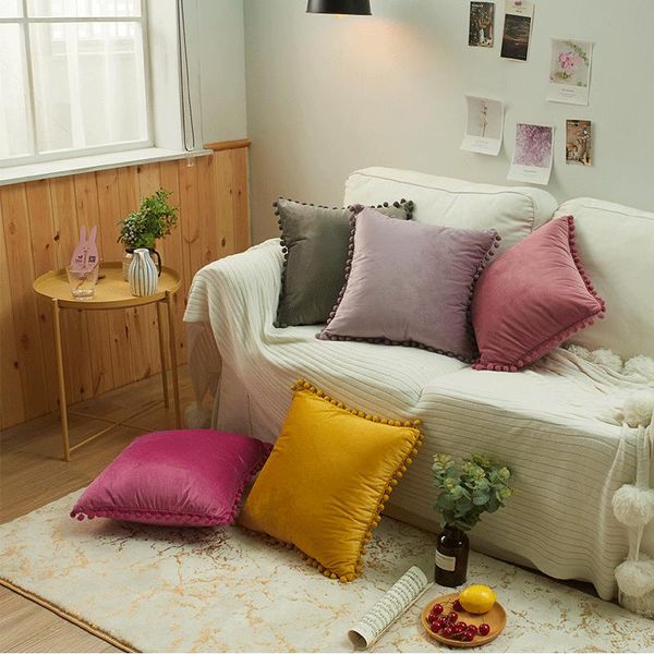 super soft velvet sofa cushion cover with pompom ball 30x50/45x45cm throw pillow cases decor home bedding office l car
super soft velvet sofa cushion cover with pompom ball 30x50/45x45cm throw pillow cases decor home bedding office l car