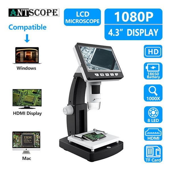 cameras antscope 8mm 1000x hd digital microscope 4.3"lcd students electronic lab microscopio 8led endoscope magnifier camera
cameras antscope 8mm 1000x hd digital microscope 4.3"lcd students electronic lab microscopio 8led endoscope magnifier camera