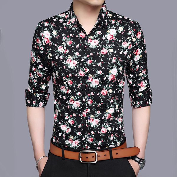 2021 men's spring korean shirt printed long sleeve shirt cotton slim fit fashion drs, Black
2021 men's spring korean shirt printed long sleeve shirt cotton slim fit fashion drs, Black