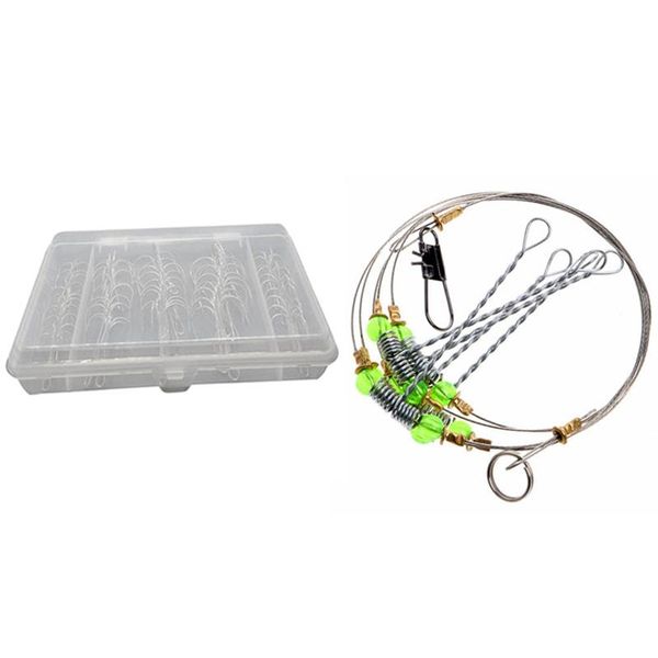 5pcs fishing hooks anti-winding swivel string sea fishing hook & three sets of hooks 1/0 2/0 3/0 4/0 5/0 three-claw hook