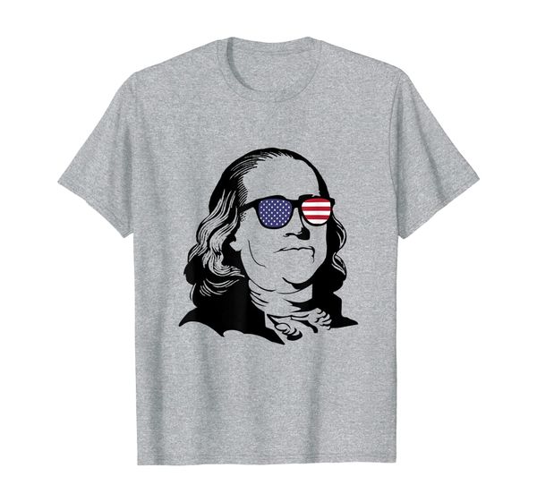ben franklin t-shirt usa 4th of july men women kids, White;black