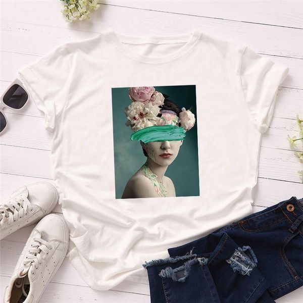 2021 super soft polyester women t shirts summer short sleeve casual white o-neck floral women print aesthetics t-shirts
2021 super soft polyester women t shirts summer short sleeve casual white o-neck floral women print aesthetics t-shirts