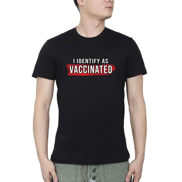 men's t-shirts im fully vaccinated i identify as t-shirt streetwear o neck casual summer, White;black
men's t-shirts im fully vaccinated i identify as t-shirt streetwear o neck casual summer, White;black