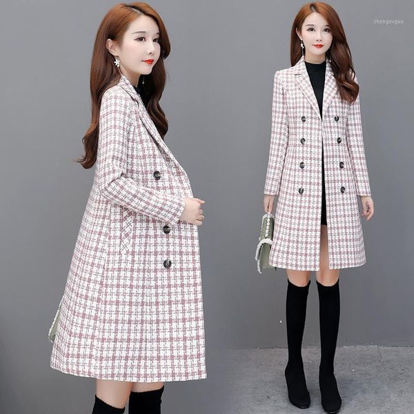 women's wool & blends mid-length coat autumn and winter fashion double-breasted slim korean style small fragrance, Black
women's wool & blends mid-length coat autumn and winter fashion double-breasted slim korean style small fragrance, Black