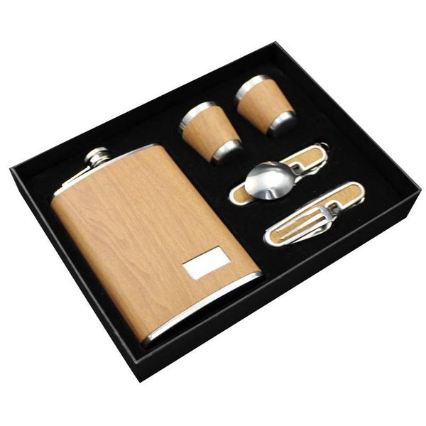 hip flasks wood grain leather wine set of four sets stainless steel flask portable bottle bar container
hip flasks wood grain leather wine set of four sets stainless steel flask portable bottle bar container