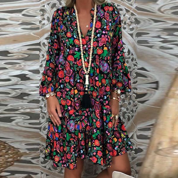 plus size dresses for women 4xl 5xl ladies plus size loose print long sleeve v-collar button mini dress sukienka damska #j4s, Black;gray
plus size dresses for women 4xl 5xl ladies plus size loose print long sleeve v-collar button mini dress sukienka damska #j4s, Black;gray