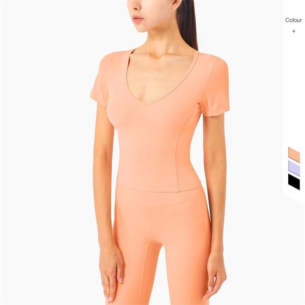 yoga outfit 2021 v-neck shirts short sleeve sportswear gym slim elastic casual female running fitness sports women's t-shirt
yoga outfit 2021 v-neck shirts short sleeve sportswear gym slim elastic casual female running fitness sports women's t-shirt