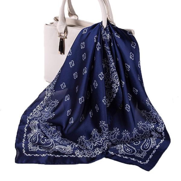 scarves 70*70cm cashew scarf small silk female wild korean headscarf work professional wholesale, Blue;gray
scarves 70*70cm cashew scarf small silk female wild korean headscarf work professional wholesale, Blue;gray