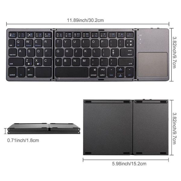 universal three flipping wireless bluetooth folding mini keyboard with touchpad for tablet cellphone computer office keypad
universal three flipping wireless bluetooth folding mini keyboard with touchpad for tablet cellphone computer office keypad