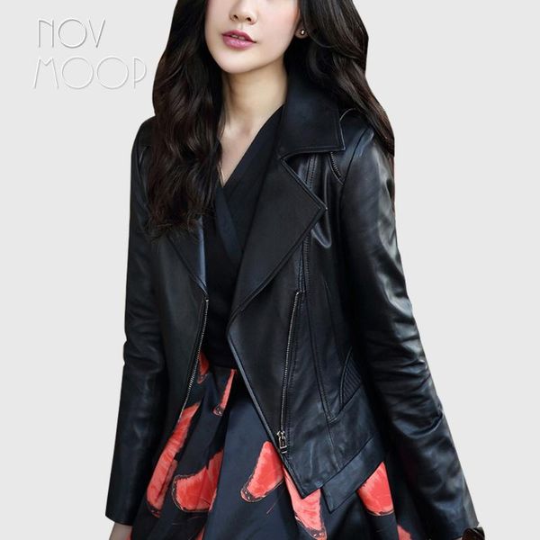 women's leather & faux novmoop high street fashion chic style black sheepskin genuine coat women motor biker jacket kurtka skorzana lt3
women's leather & faux novmoop high street fashion chic style black sheepskin genuine coat women motor biker jacket kurtka skorzana lt3