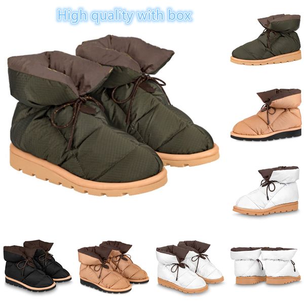 designer womens snow shoe boots women winter pillow down shoes size:35-41with original box waterproof nylon satin boot ankle luxury booties, Black
designer womens snow shoe boots women winter pillow down shoes size:35-41with original box waterproof nylon satin boot ankle luxury booties, Black