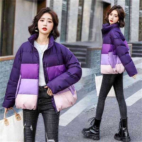 color matching short loose down jacket women's winter 2021 new small white duck bread fashion, Black
color matching short loose down jacket women's winter 2021 new small white duck bread fashion, Black