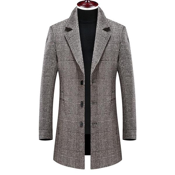 men's wool & blends british style long woolen jacket plaid urban boutique 4xl blended thicken/ warm lapel business coats, Black
men's wool & blends british style long woolen jacket plaid urban boutique 4xl blended thicken/ warm lapel business coats, Black