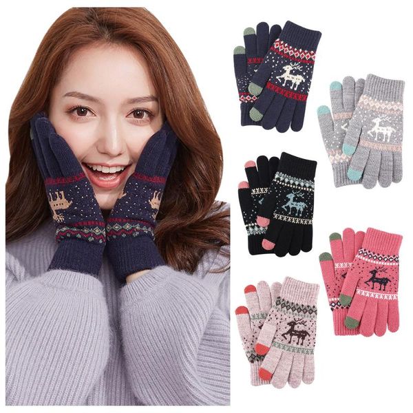 sports gloves knitted korean women's touch winter warm thickening and velvet outdoor riding jacquard lovely 2021, Black
sports gloves knitted korean women's touch winter warm thickening and velvet outdoor riding jacquard lovely 2021, Black