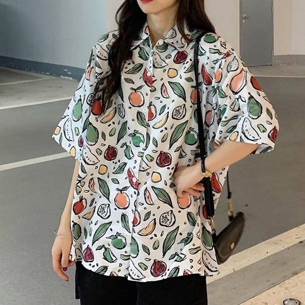 women's blouses & shirts women summer oversized blouse loose hip-hop streetwear shirt vintage hawaii print button down harajuku ladies, White
women's blouses & shirts women summer oversized blouse loose hip-hop streetwear shirt vintage hawaii print button down harajuku ladies, White