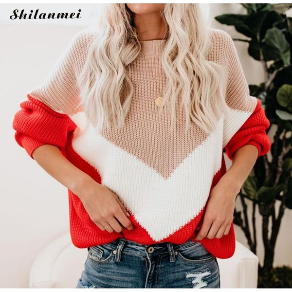 women's sweaters o neck sweater korean style fashion jumper 2021 winter knitted long sleeve patchwork bat loose holiday, White;black
women's sweaters o neck sweater korean style fashion jumper 2021 winter knitted long sleeve patchwork bat loose holiday, White;black