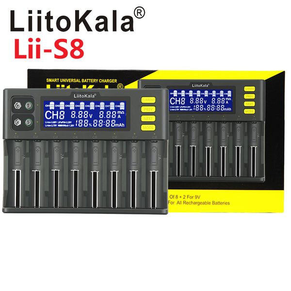 liitokala lii-s8 pack battery li-ion 3.7v nimh imr charger for 18650 26650 21700 26700 aa aaa
liitokala lii-s8 pack battery li-ion 3.7v nimh imr charger for 18650 26650 21700 26700 aa aaa