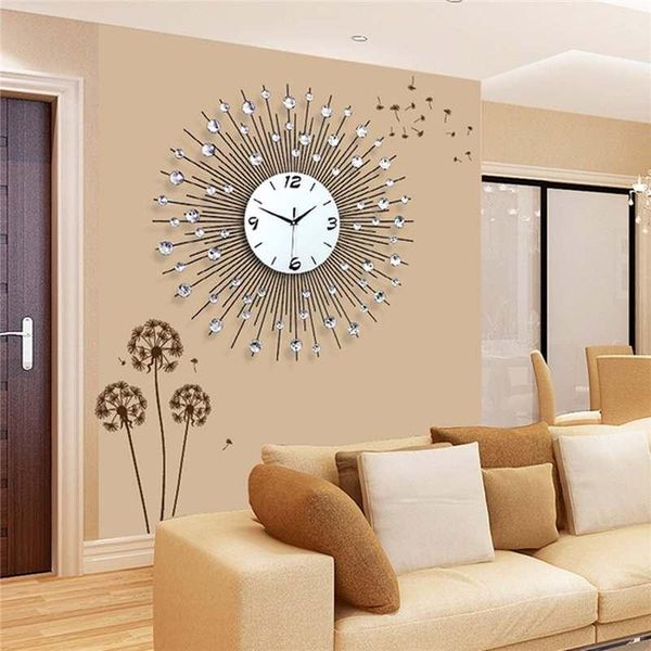 wall clocks luxury diamond clock iron art metal crystal 3d large round watch mirror hanging home decor
wall clocks luxury diamond clock iron art metal crystal 3d large round watch mirror hanging home decor