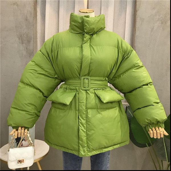 winter puffer coat female thick warm parka coat collar bubble coat korean button down jacket with belt my14, Black
winter puffer coat female thick warm parka coat collar bubble coat korean button down jacket with belt my14, Black