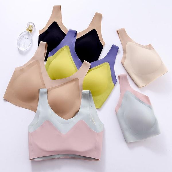 bras women bra seamless vest padded wire push up lingerie soft breathable underwear comfortable solid bralette femme beauty, Red;black
bras women bra seamless vest padded wire push up lingerie soft breathable underwear comfortable solid bralette femme beauty, Red;black