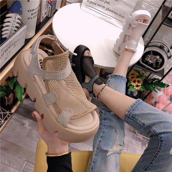 sandals 2021 summer lace organza rhinestone platform trifle piano sole open toe high roman women's shoes, Black
sandals 2021 summer lace organza rhinestone platform trifle piano sole open toe high roman women's shoes, Black